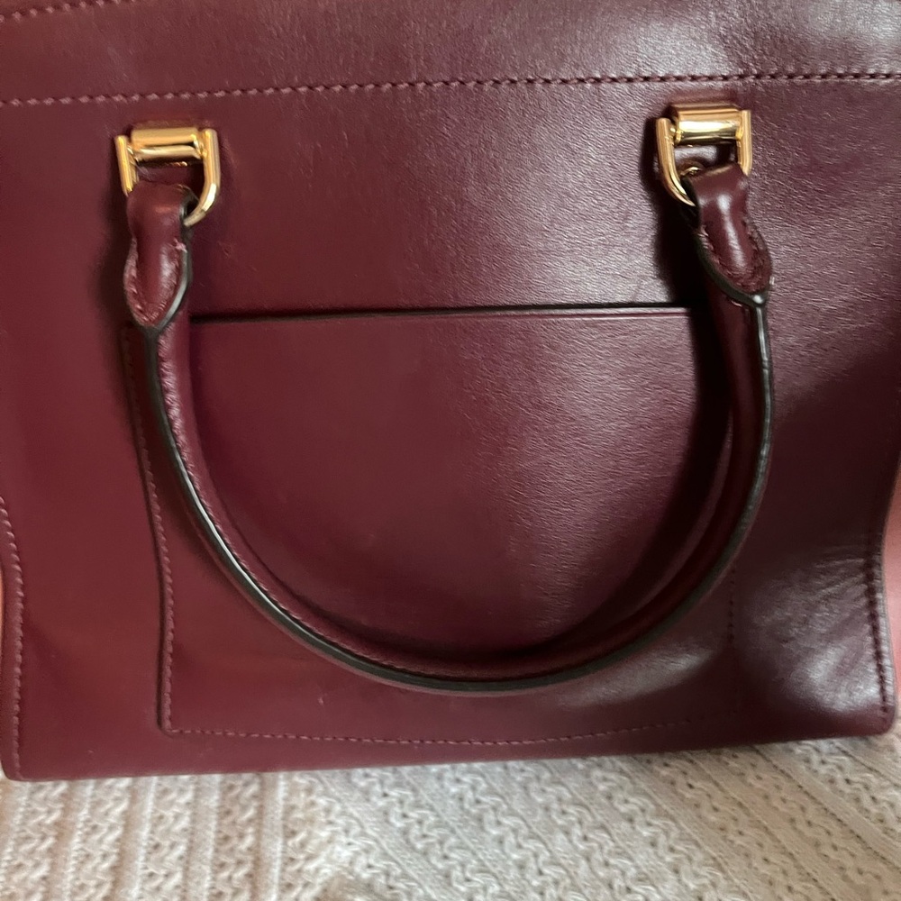 Michael Kors Maroon and Rose Satchel - Picture 7 of 8